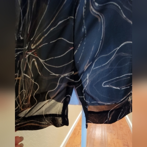 NWT Line Two Sheer Black Top - Size L - Picture 3 of 6